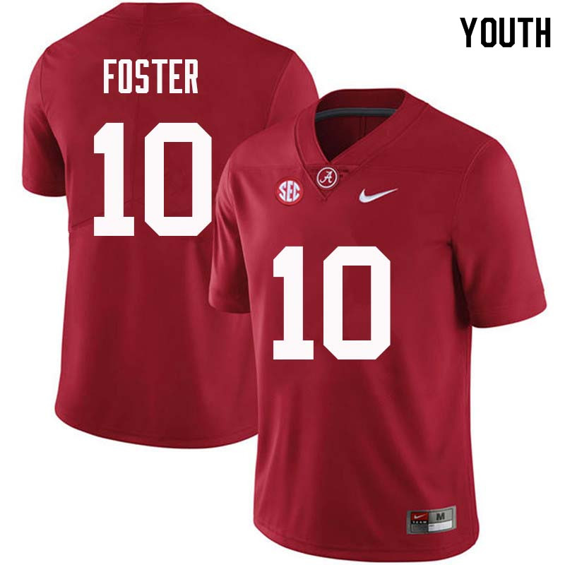 Alabama Crimson Tide Youth Reuben Foster #10 Crimson NCAA Nike Authentic Stitched College Football Jersey KZ16L37JS